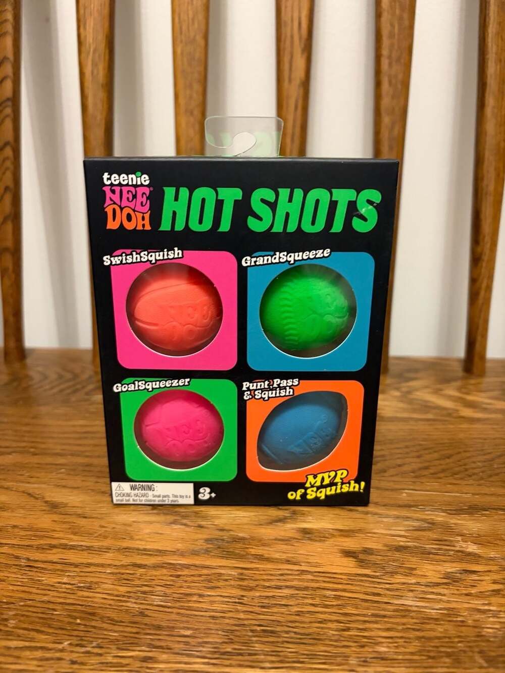 Schylling Teenie NeeDoh Hot Shots 4-Pack Sensory Fidget Ball Set